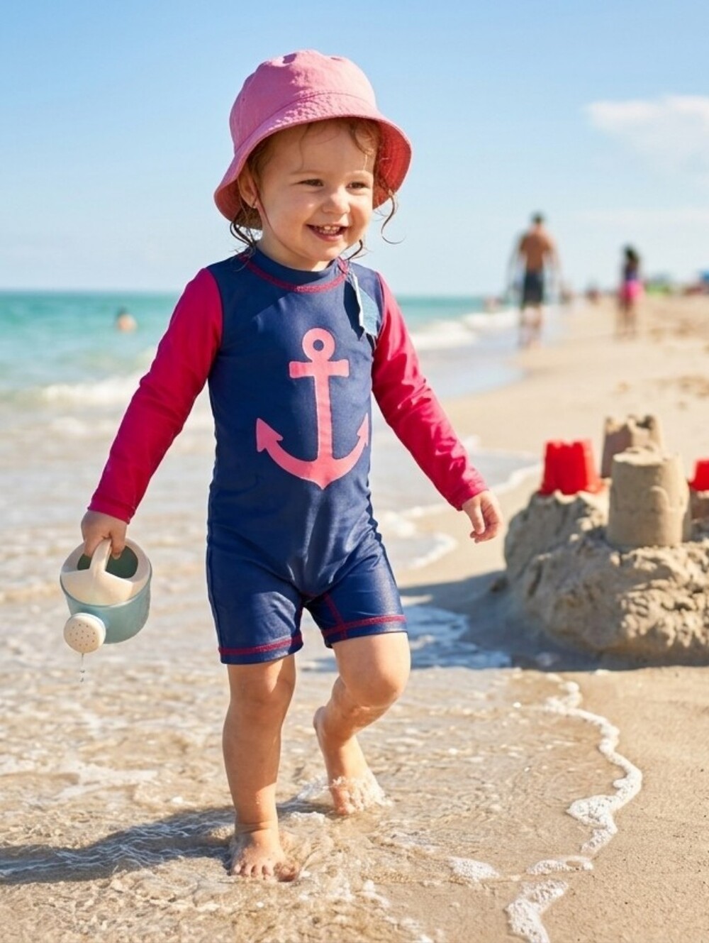 Hatley Baby Nautical One-Piece Rashguard Swim  Size 3-6M New